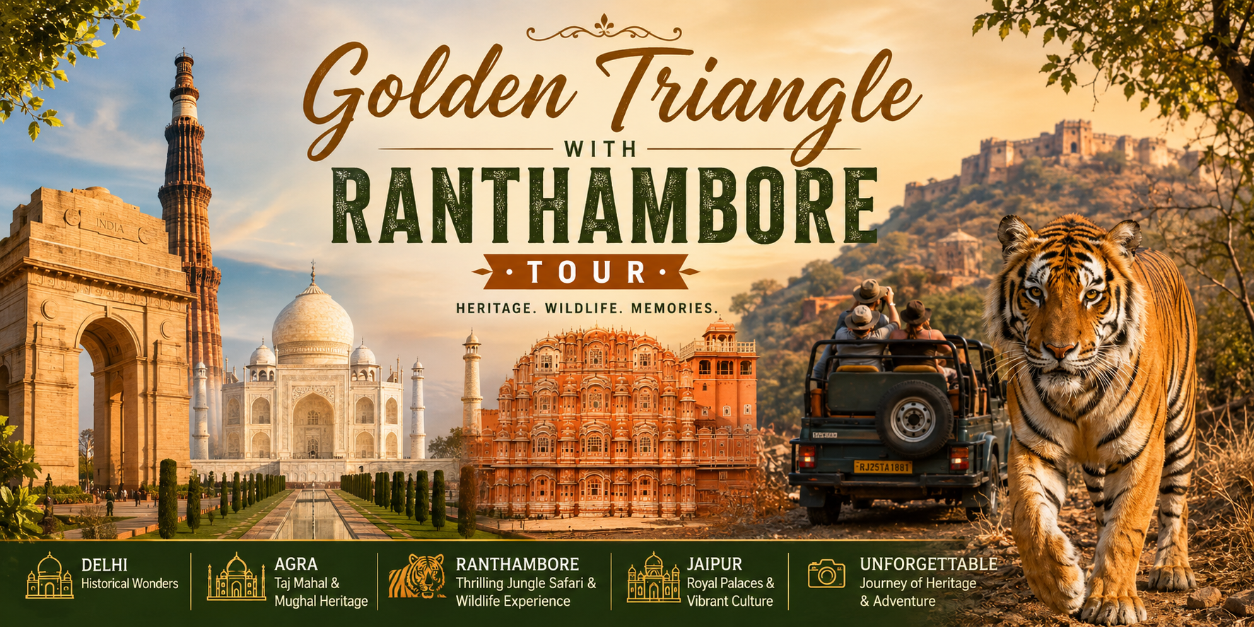 Golden Triangle with Ranthambore Tour